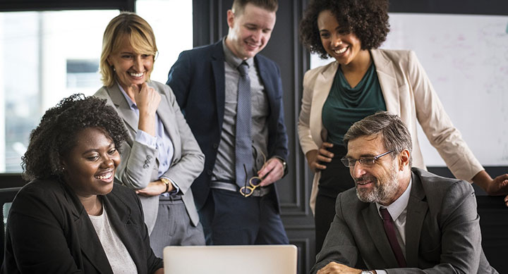 A group of people in business attire