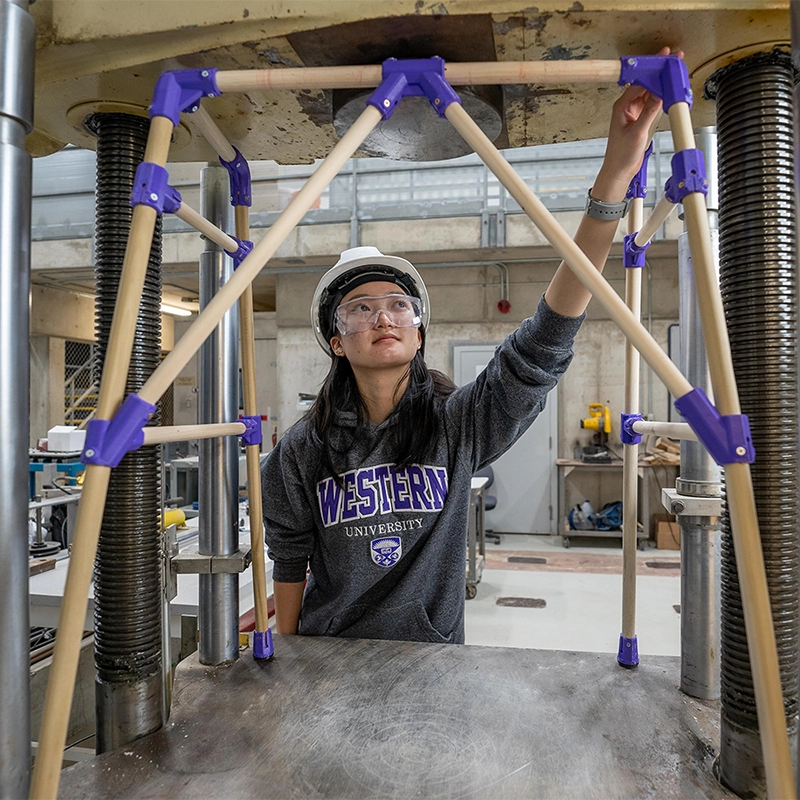 Engineering student building a frugal medical device